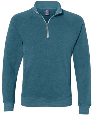 J America 8869 Triblend 1/4 Zip Pullover Sweatshir in Storm triblend