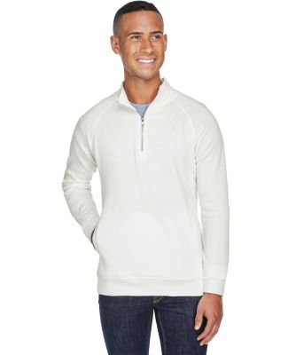 J America 8869 Triblend 1/4 Zip Pullover Sweatshir in Antique white