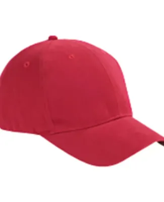 BX002 Big Accessories 6-Panel Brushed Twill Struct in Red