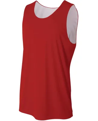 A4 Apparel N2375 Adult Performance Jump Reversible SCARLET/ WHITE