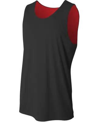 A4 Apparel N2375 Adult Performance Jump Reversible BLACK/ RED