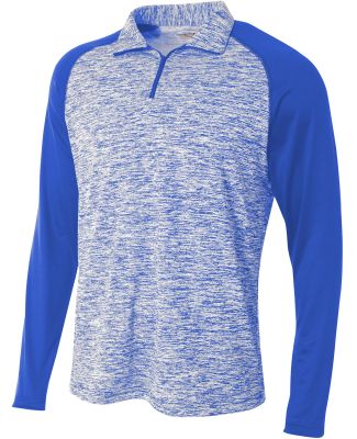 A4 Apparel N4249 Adult Space-Dye 1/4 Zip with Cont Royal