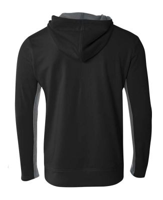 A4 Apparel N4251 Adult Tech Fleece Full Zip Hooded Black/Graphite