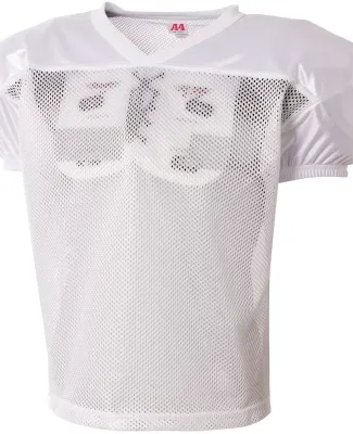 A4 Apparel N4260 Adult Drills Polyester Mesh Pract WHITE