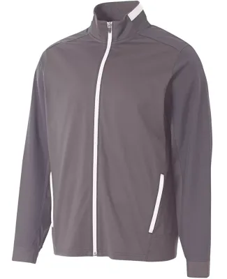 A4 Apparel N4261 Adult League Full Zip Jacket GRAPHITE/ WHITE