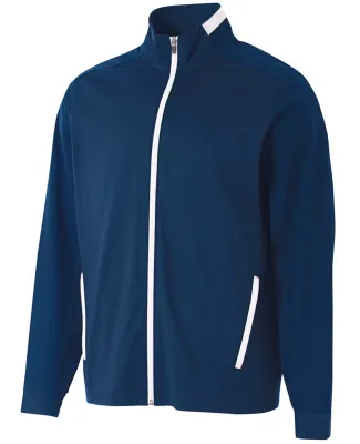 A4 Apparel N4261 Adult League Full Zip Jacket NAVY/ WHITE