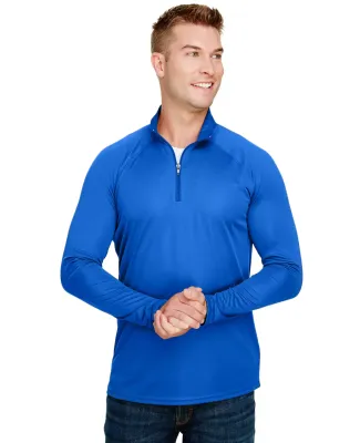 A4 Apparel N4268 Adult Daily Polyester 1/4 Zip ROYAL