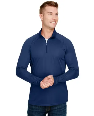 A4 Apparel N4268 Adult Daily Polyester 1/4 Zip NAVY