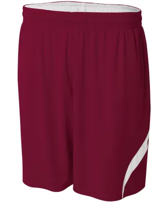 A4 Apparel N5364 Adult Performance Doubl/Double Re MAROON WHITE