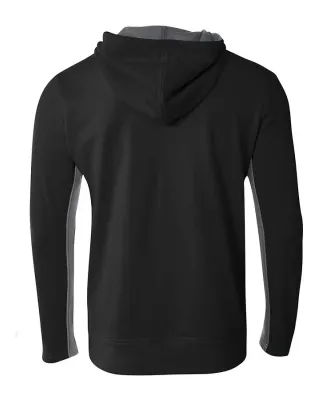 A4 Apparel NB4251 Youth Tech Fleece Full-Zip Hoode Black/Graphite