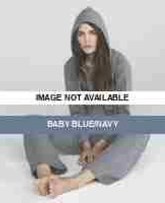 7010 Bella® Ladies' Full Zip Two Tone Hooded Flee Baby Blue/Navy