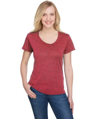 A4 Apparel NW3010 Ladies' Tonal Space-Dye T-Shirt RED