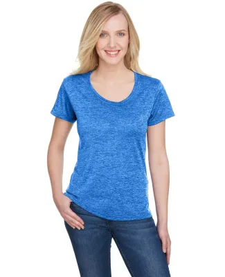 A4 Apparel NW3010 Ladies' Tonal Space-Dye T-Shirt LIGHT BLUE