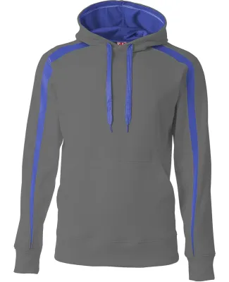 A4 Apparel N4004 Men's Spartan Tech-Fleece Color B GRAPHITE/ ROYAL