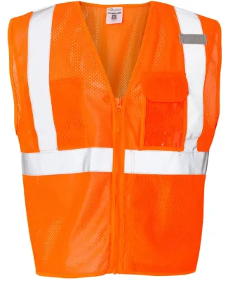 ML Kishigo 1532-1533 Clear ID Vest with Zipper Clo Orange