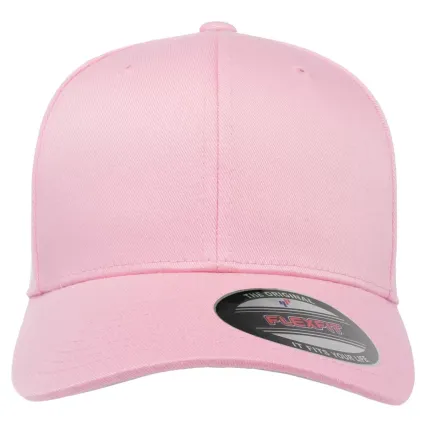Yupoong Flexfit 6277 Wooly Combed Hat by Yupoong in Pink