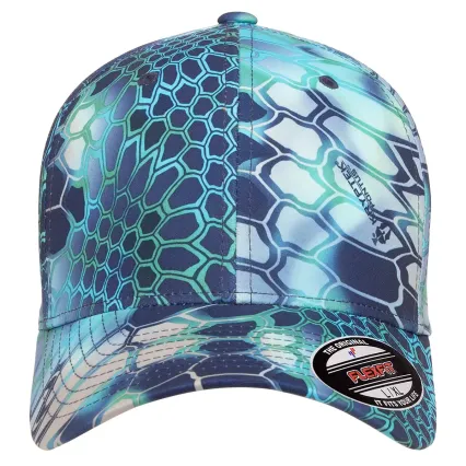 Yupoong Flexfit 6277 Wooly Combed Hat by Yupoong in Kryptek pontus