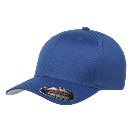 Yupoong Flexfit 6277 Wooly Combed Hat by Yupoong in Royal blue
