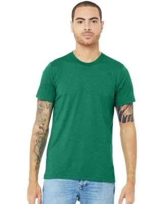 Bella Canvas 3413 Unisex Howard Tri-blend Wholesal in Kelly triblend