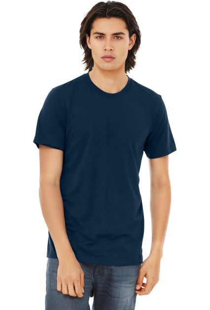 Bella Canvas 3413 Unisex Howard Tri-blend Wholesal in Solid navy triblend