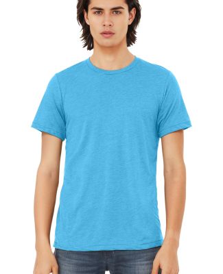 Bella Canvas 3413 Unisex Howard Tri-blend Wholesal in Aqua triblend