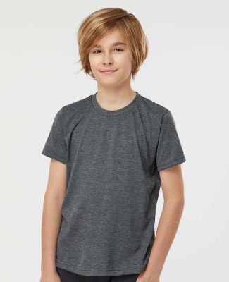Tultex 265 - Youth Poly-Rich Blend Tee Heather Charcoal