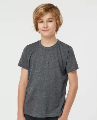 Tultex 265 - Youth Poly-Rich Blend Tee Heather Charcoal