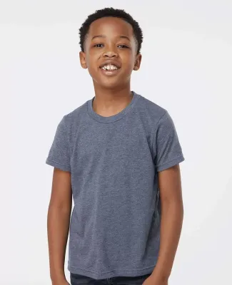 Tultex 265 - Youth Poly-Rich Blend Tee in Heather navy