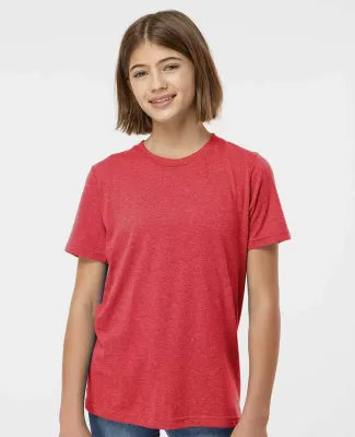 Tultex 265 - Youth Poly-Rich Blend Tee in Heather red