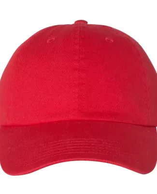 Champion Clothing CS4000 Washed Twill Dad Cap Bright Red Scarlet
