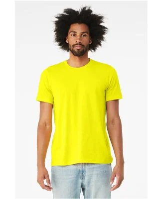 Bella + Canvas 3001CVC Unisex Short Sleeve Heather in Neon yellow
