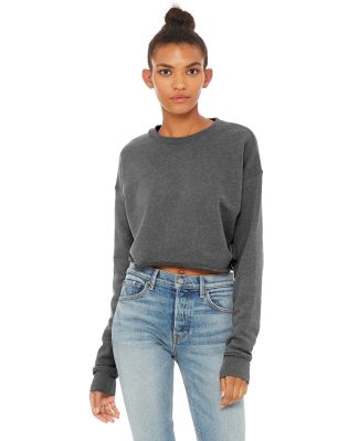 Bella + Canvas 7503 Women's Cropped Crew Fleece DEEP HEATHER