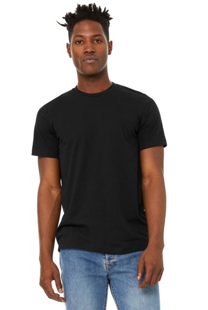 Bella + Canvas 3301 Unisex Sueded Tee in Solid black blend