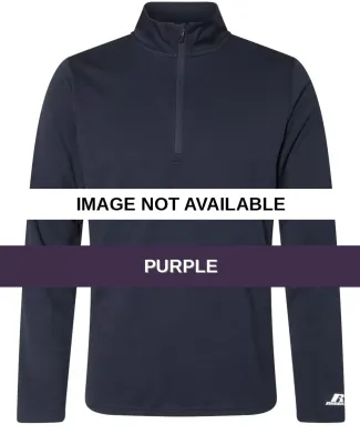 Russel Athletic QZ7EAM Striated Quarter-Zip Pullov Purple
