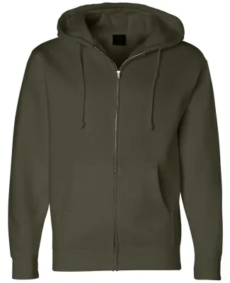 Independent Trading Co. - Full-Zip Hooded Sweatshi Army