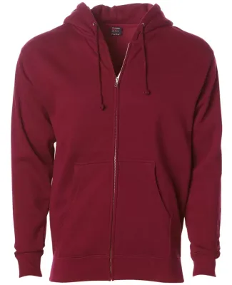 Independent Trading Co. - Full-Zip Hooded Sweatshi Cardinal