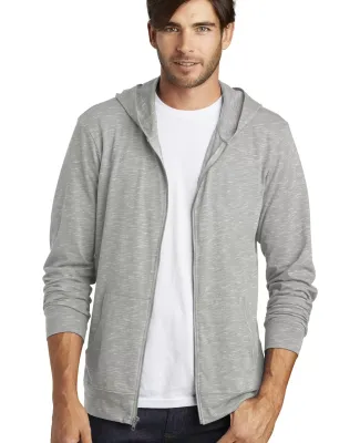 District Clothing DT565 District    Medal Full-Zip Light Grey