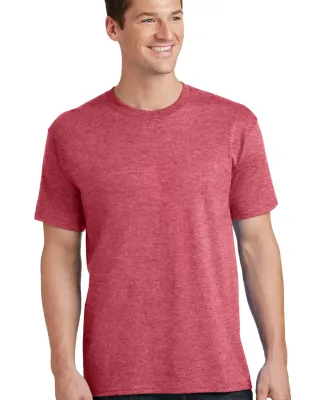 Port & Company PC54T  Tall Core Cotton Tee Heather Red