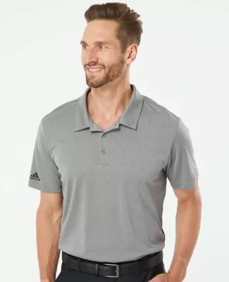 Adidas Golf Clothing A240 Heathered Sport Shirt Black Heather