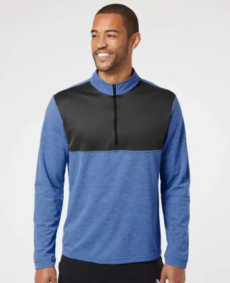 Adidas Golf Clothing A280 Lightweight UPF pullover Collegiate Royal Heather/ Carbon