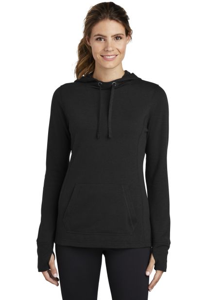 Sport Tek LST296 Sport-Tek  Ladies PosiCharge  Tri in Black triad solid