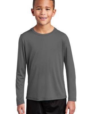 Sport Tek YST420LS Sport-Tek  Youth Posi-UV Pro Lo in Dark smoke grey