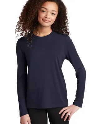 Sport Tek YST420LS Sport-Tek  Youth Posi-UV Pro Lo True Navy