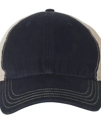 Richardson Hats 111 Garment-Washed Trucker Cap in Navy/ khaki