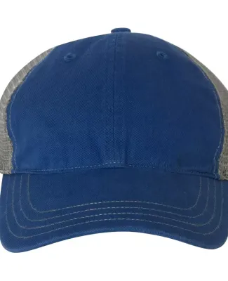 Richardson Hats 111 Garment-Washed Trucker Cap Royal/ Charcoal