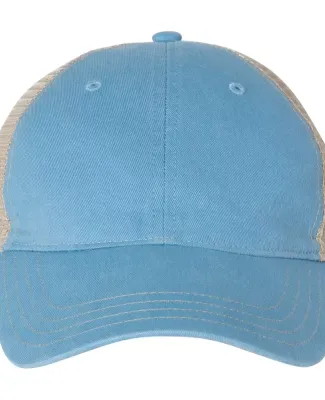 Richardson Hats 111 Garment-Washed Trucker Cap in Columbia blue/ khaki