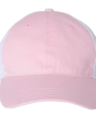 Richardson Hats 111 Garment-Washed Trucker Cap in Pink/ white