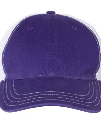 Richardson Hats 111 Garment-Washed Trucker Cap in Purple/ white