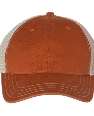 Richardson Hats 111 Garment-Washed Trucker Cap in Texas orange/ khaki