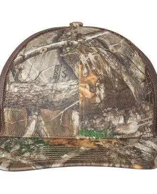 Richardson Hats 112P Patterned Snapback Trucker Ca in Realtree edge/ brown